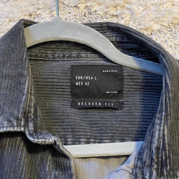 Men’s worn once Zara corduroy raw edge shirt jacket. - Picture 3 of 6